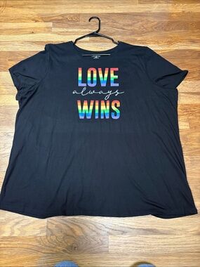 LANE BRYANT love always wins LGBTQ t-shirt